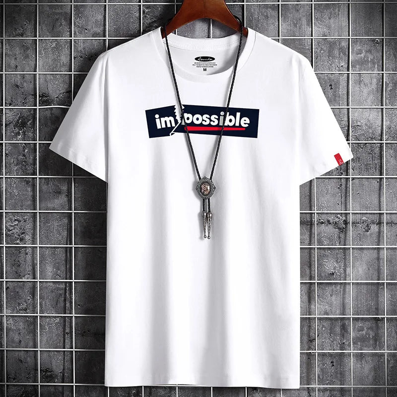 2022 Newest T Shirt for Men Clothing Fitness White O Neck Man T-shirt For Male Oversized Anime S-6XL New Men T-shirts Goth Punk