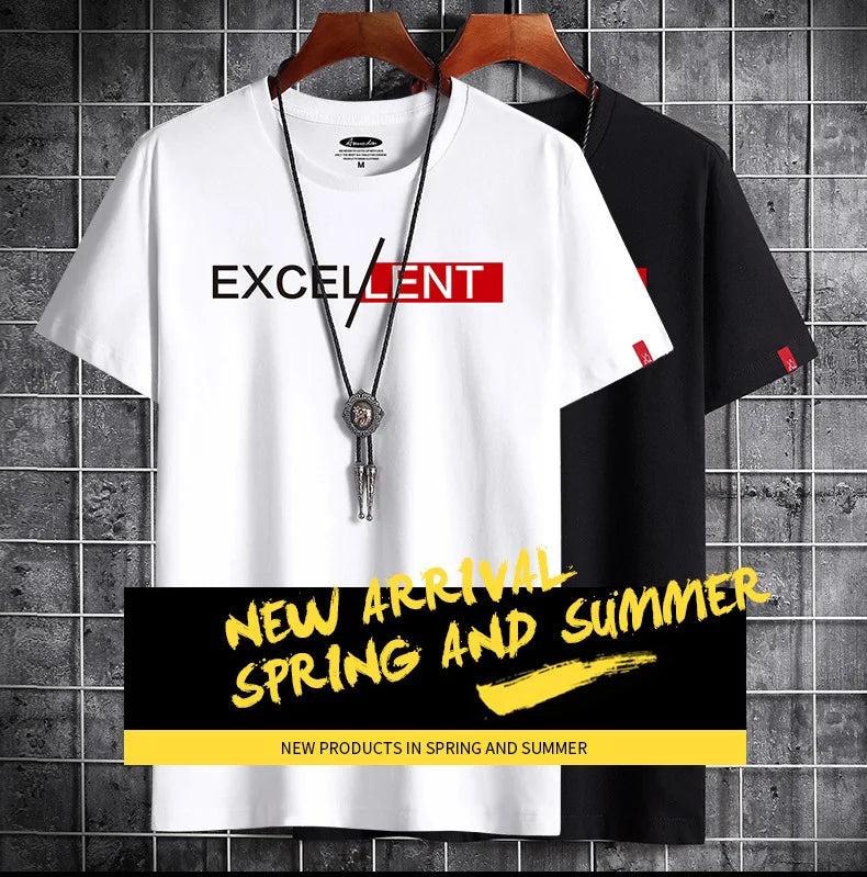 2022 Newest T Shirt for Men Clothing Fitness White Anime O Neck Man T-shirt For Male Oversized S-6XL New Men T-shirts Goth Punk