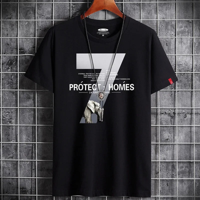 Anime 2022 S-6XL Oversize Men's Cotton Tee Shirts Summer Men Casual T-shirt 2021 Fashion New Tshirt Short Sleeve Man Loose Tops