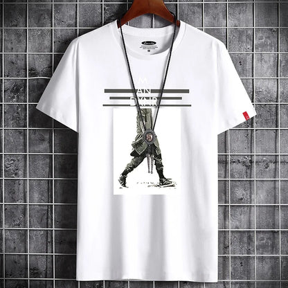 2022 Newest T Shirt for Men Clothing Fitness White O Neck Man T-shirt For Male Oversized Anime S-6XL New Men T-shirts Goth Punk