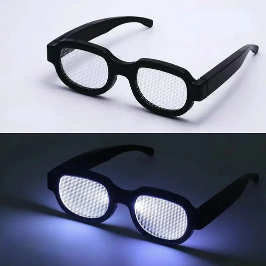 Gafas luminosas LED con batería y lentes transparentes