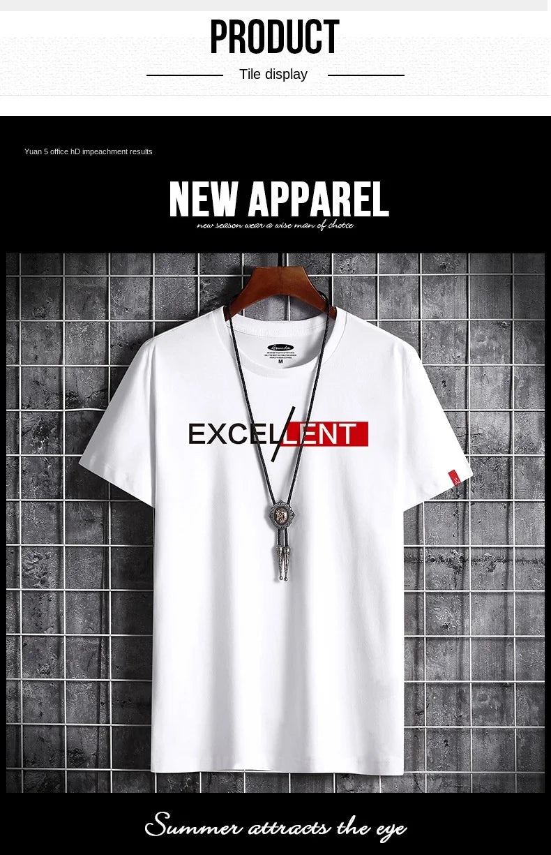 2022 Newest T Shirt for Men Clothing Fitness White Anime O Neck Man T-shirt For Male Oversized S-6XL New Men T-shirts Goth Punk