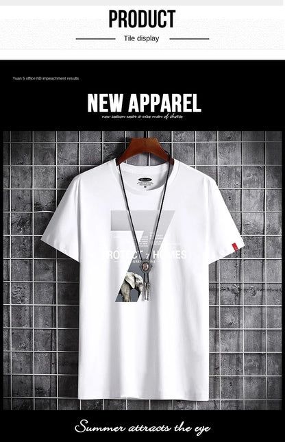 2021 Newest T Shirt for Men Clothing Fitness White O Neck Man T-shirt For Male Oversized Anime S-6XL New Men T-shirts Goth Punk