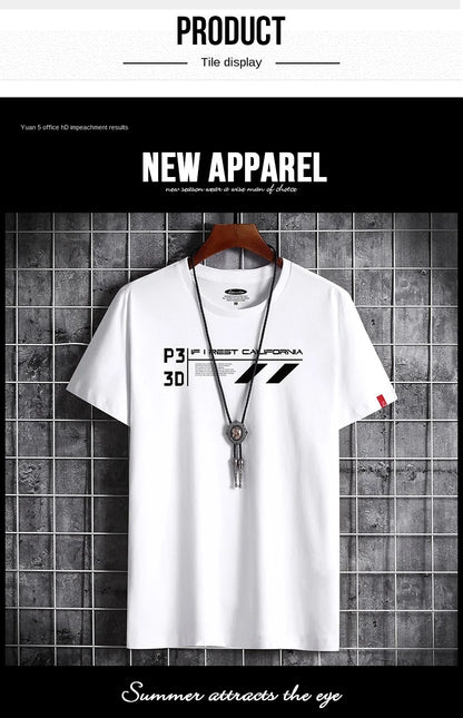 2022 Newest T Shirt for Men Clothing Fitness Black O Neck AnimeMan T-shirt For Male Oversized S-6XL New Men T-shirts Goth Punk