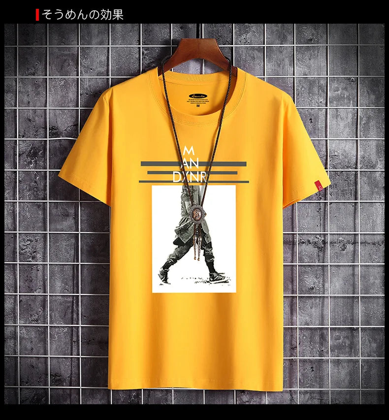 2022 Newest T Shirt for Men Clothing Fitness White O Neck Man T-shirt For Male Oversized Anime S-6XL New Men T-shirts Goth Punk