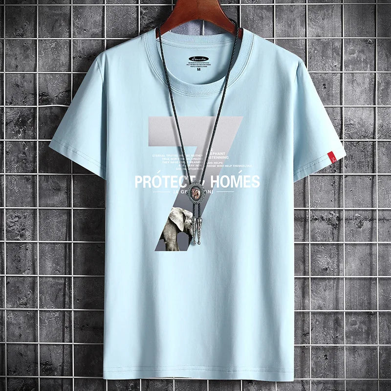 2021 Newest T Shirt for Men Clothing Fitness White O Neck Man T-shirt For Male Oversized Anime S-6XL New Men T-shirts Goth Punk