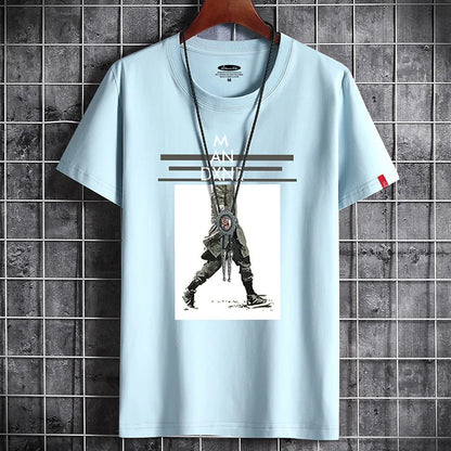 2022 Newest T Shirt for Men Clothing Fitness White O Neck Man T-shirt For Male Oversized Anime S-6XL New Men T-shirts Goth Punk